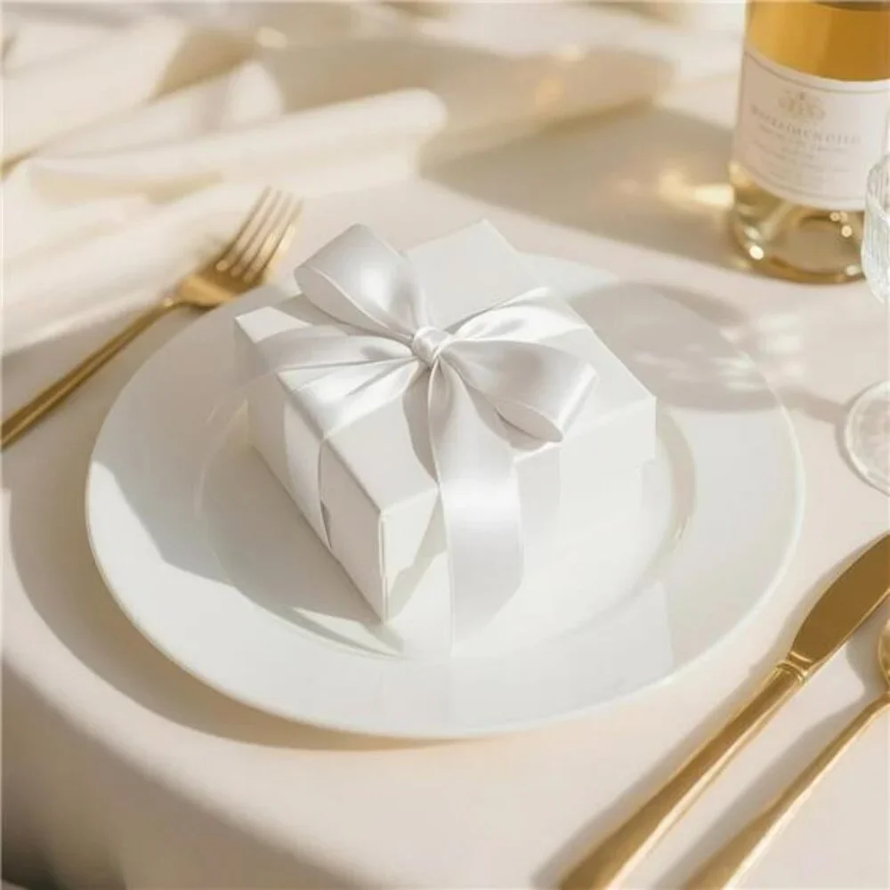 White Satin Ribbon 1 5 Inch Wide 25 Yards Double Face Ribbon for Wedding Crafts